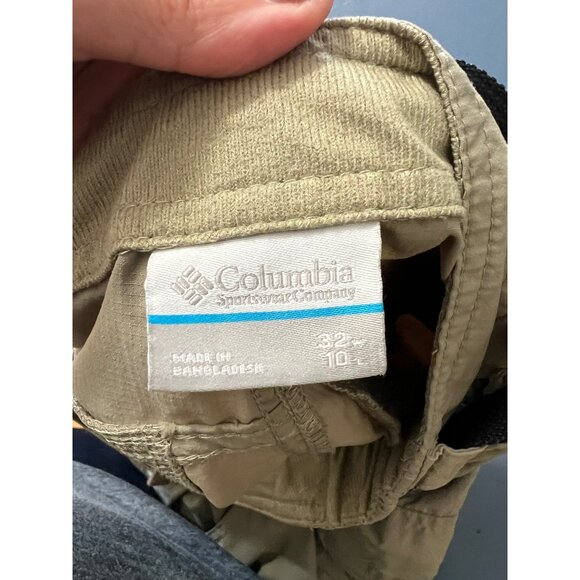 Columbia Mens Cargo Shorts Sz 32 Nylon Quick Dry Belt Hiking Outdoors Gorpcore - Picture 2 of 10